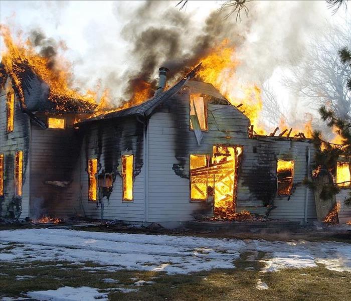 House on flames.